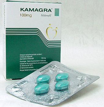(generic Viagra) Kamagra Sildenafil citrate 100 mg tablets. Mfg. by Ajanta Pharma.