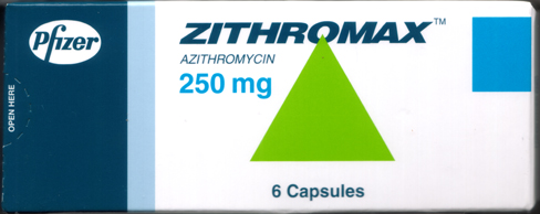 Zithromax Azithromycin 250 mg capsules x 6 (six) capsules.